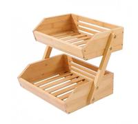 Accessoire de cuisine moderne Organisateur de rangement à plusieurs niveaux for fruits et légumes, panier poser, étagère comptoir, polyvalent for produits frais(Petit)