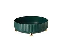 Accessoire de cuisine moderne Plateau à fruits rotatif, nouveau salon, maison, plateau moderne Simple, Table basse, de rangement créatif grande capacité(Dark green,Petit)