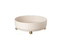 Accessoire de cuisine moderne Plateau à fruits rotatif, nouveau salon, maison, plateau moderne Simple, Table basse, de rangement créatif grande capacité(Blanc,Grand)