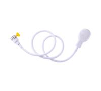 Accessoire de douche portable pour robinet de baignoire avec tuyau et pince | Raccord DN15, longueur réglable de 1,3 m ou 2,2 m, matériau en caoutchouc robuste, blanc, accessoire idéal pour le toilettage