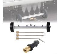 Accessoire de nettoyage de châssis - Nettoyeur haute pression - Avec indice de 4000 psi - Balai d'eau à 4 buses - Pour lavage de voiture, allée et terrasse (avec connecteur)