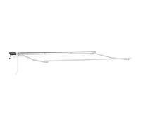 vidaXL Armature de store manuelle avec LED, blanche, 4 x 2 m, en aluminium