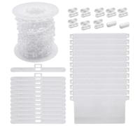 Accessoire de Store Vertical Plaque Inférieure à Billes 89mm Plastique | Lot de 1 Set de Set, Blanc, Installation Facile, Cuisine et Salle à Manger