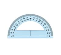 Accessoire de traçage - Rapporteur 180° - Plastique incassable - 12 cm - Couleur bleue