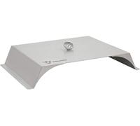 Accessoire en acier inoxydable pour pizza avec thermomètre, compatible avec les barbecues à gaz et autres modèles | Couvercle de pizza, sans accessoires | 56 x 39 cm | Protection pour pizza, idéale po