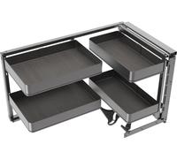 Accessoire extractible Harmony pour meuble de cuisine - Droite - Acier et Bois - Gris anthracite