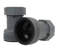Bestway Adaptateur de tuyau pour piscine 58236 – Lot de 2 Ø 38-32 mm, filetage extérieur, gris