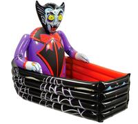 Accessoire gonflable pour Halloween : pierre tombale, cercueil, et refroidisseur à boissons. Idéal pour servir des boissons lors de fêtes d'Halloween, à l'intérieur comme à l'extérieur
