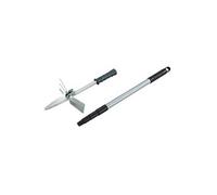 - Accessoire jardinage multifonctionnel avec manche télescopique - Noir et gris