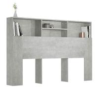 Accessoire lit avec rangement Gris - LEMON® Armoire de tête de lit - gris béton - 160x19x103,5cm 267 - Soldes
