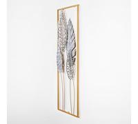 Accessoire mural décoratif en métal peint à la main, 32 x 90 x 5 cm, 100% métal, variations de couleurs uniques | Parfait pour la décoration de la maison et les amateurs d'art