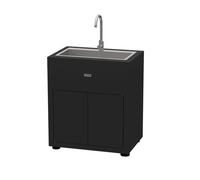 Le Marquier Meuble évier cuisine extérieure MC80PEVE13 – Évier intégré 80 x 55 cm – Noir