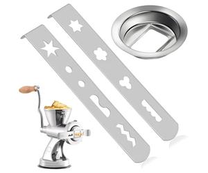 Accessoire pour Biscuits au Hachoir, 8 Embouts en Acier Inoxydable pour Spritzgebäck, Kit de Fabrication de Biscuits avec Bague de Connexion pour Hachoir à Viande