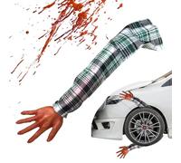 Accessoire pour bras humain - Décoration réaliste d'Halloween de 22 pouces avec chemise à carreaux, partie du corps simulée pour maison sorciée, fête effrayante, installation D