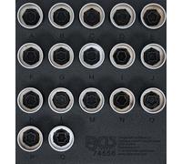 Accessoire pour chariot d'atelier 1/6 : jeu d'outils pour écrous de roue Land Rover | 17 pièces