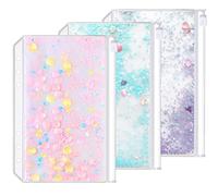 Accessoire pour classeur à anneaux en D Pochettes perforées Séparateur Règle Onglet Index (Paillettes Poche zippée, A5)