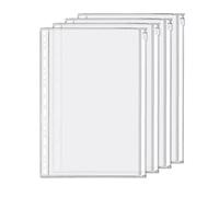 Accessoire pour classeur à anneaux en D Pochettes perforées Séparateur Règle Onglet Index (Poche zippée, B5)