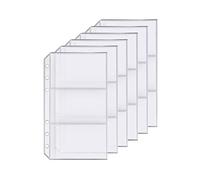 Accessoire pour classeur à anneaux en D Pochettes perforées Séparateur Règle Onglet Index (Porte-cartes professionnelles, A6)