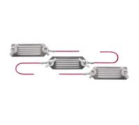 Accessoire pour clôture Triple connecteur cordelette / ruban jusqu'à 40 mm Ako HT Argenté TU