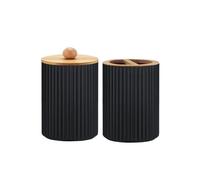 Accessoire Salle De Bain Ensemble de Produits Toilette Salle Bain, Distributeur Savon for Les Mains, Porte-Brosse à Dents et boîte Boules Coton, Pots d'apothicaire décoratifs(Color7)