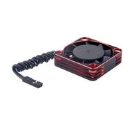 Accessoire Voiture RC pour Fusée Rc 1/8 1/10 Ventilateur Refroidissement en Métal 40mm 16000 TR/Min Moteur sans Balais Pièces Voiture Modèles Jouets Rechange(Red)