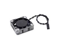Accessoire Voiture RC pour Fusée Rc 1/8 1/10 Ventilateur Refroidissement en Métal 40mm 16000 TR/Min Moteur sans Balais Pièces Voiture Modèles Jouets Rechange(Silver)