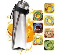 Accessoires boisson Bouteille 650 ml - Gourde avec goût - Kit de démarrage avec 7 capsules d'air - Gobelet anti Étiquette