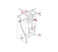 Accessoires cheminée Edilkamin - Kit CINQUE lanc mat