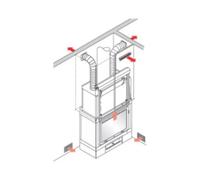 Accessoires cheminée Edilkamin - Kit TRE luminium anodisé