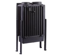 Accessoires cheminée Leda - Boîte de chauffage en fonte GSK avec insert de stockage en stéatite Anschlussstutzen Eingang Ø180 mm / Ausgang Ø 180 mm