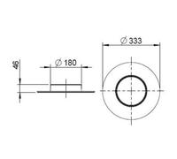 Accessoires cheminée Leda - buse de chauffage gaz en fonte Ø 180 mm