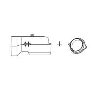 Accessoires cheminée Spartherm - Buse de chauffage gaz horizontale en fonte Ø145mm rotative en continu + buse de chauffage gaz en fonte