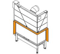 Accessoires cheminée Spartherm - Cadre pour Arte 2LRh-66 Cadre sur 6 côtés, biseauté en noir