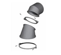 Accessoires cheminée Spartherm - Ensemble de dôme en fonte avec pinces, large - Ø 250