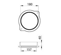 Accessoires cheminée Spartherm - Raccordement du gaz de chauffage Ø 180 mm