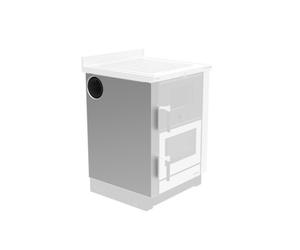 Accessoires cuisinière La Nordica-Panneaux latéraux pour l'installation de la sortie de fumée latérale-Vicenza Inox - Seitenteil mit Bohrung links