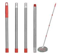 Accessoires de balai à franges télescopique de rechange compatible avec Vileda Turbo Spin/Turbo Smart - Manche réglable - 4 pièces - 147 cm