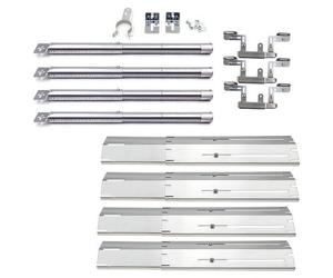 Accessoires de barbecue en acier inoxydable - adaptés aux barbecues à gaz à 3 brûleurs - lot de 4 pièces