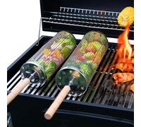Accessoires de barbecue haut de gamme - Idéaux pour les légumes, les crevettes et le poulet - Lot de 2 - Accessoires de barbecue pour une soirée barbecue réussie - Une idée cadeau originale