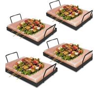 Accessoires de barbecue « Nain de jardin » : plaques de sel 20 cm x 30 cm x 3 cm (avec support en fer pour plaque de cuisson)
