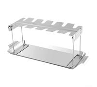 Accessoires de barbecue - Support pour flèches de poulet - Pour barbecue | Design pliable, rangement peu encombrant, acier inoxydable 430, convient pour barbecue sphérique