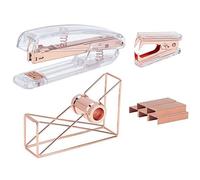 Accessoires De Bureau 4 Kit De Fournitures De Bureau, Distributeur De Ruban, Dégrafeuse Et Jeu D'agrafe Avec Laiton 24/6 Standard