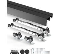 Accessoires de contrôle d'accès SucceBuy Super, 2,44 m, en alliage d'aluminium, pour systèmes de portes doubles, adaptés à des largeurs de porte de 3,9 à 4,9 cm