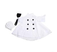 Accessoires de costume de statue d'oie, toque de chef et tablier pour vêtements d'oie de jardin de 58,4 cm, tissu résistant aux intempéries, décoration d'oiseau de pelouse, vêtements décoratifs