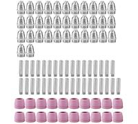 Accessoires de coupeur de Plasma d'aciérie, 90PCS buses d'électrode de la torche de coupage au plasma coupeur plasma consommables de torche de coupe kit de coupe de buse d'électrode