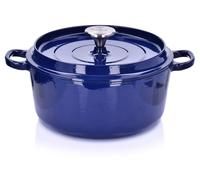 Accessoires de cuisine DUKA : vaisselle, plats de service, décoration de table - Marmite en fonte de 4,2 litres, couleur marine, compatible four et induction, marque Björn Duka