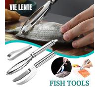 Accessoires de cuisine, écailles de poisson en acier inoxydable, râpes à gratter, retrait rapide, nettoyage du poisson, éplucheur, grattoir, pincettes à os de poisson, outil Gadge Tweezers