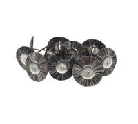 Accessoires de perçage à brosse métallique, Roue de brosse à tasse Abrasive en métal, 10 pièces multicolores 19-25mm for outils rotatifs(Brown 22MM)