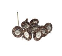 Accessoires de perçage à brosse métallique, Roue de brosse à tasse abrasive en métal, 10 pièces multicolores for outils rotatifs(Brown 19MM)