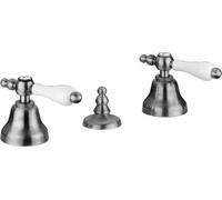 Accessoires de salle de bain de luxe - Art Nouveau Rétro Bidet robinet à trois trous avec vidage série chrome Milano - Italy